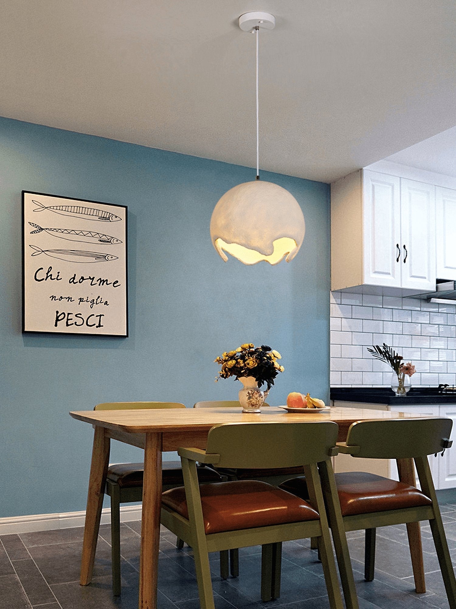 Geometric Resin Pendant Light - Lamp Outdoor