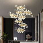 Eurzoris Gingko Metal Leaf Chandelier - Lamp Outdoor