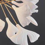 Aurora Chandelier Ginkgo Leaf Brass Ceramic - Lamp Outdoor