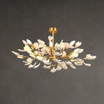 Aurora Chandelier Ginkgo Leaf Brass Ceramic - Lamp Outdoor