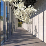 Eurzoris Gingko Metal Leaf Chandelier - Lamp Outdoor