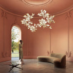 Eurzoris Gingko Metal Leaf Chandelier - Lamp Outdoor