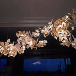 Eurzoris Gingko Metal Leaf Chandelier - Lamp Outdoor
