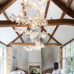 Eurzoris Gingko Metal Leaf Chandelier - Lamp Outdoor