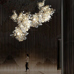 Eurzoris Gingko Metal Leaf Chandelier - Lamp Outdoor