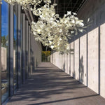 Eurzoris Gingko Metal Leaf Chandelier - Lamp Outdoor