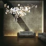 Eurzoris Gingko Metal Leaf Chandelier - Lamp Outdoor