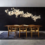 Eurzoris Gingko Metal Leaf Chandelier - Lamp Outdoor