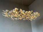 Eurzoris Gingko Metal Leaf Chandelier - Lamp Outdoor