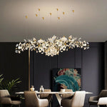 Eurzoris Gingko Metal Leaf Chandelier - Lamp Outdoor