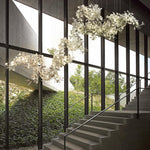 Eurzoris Gingko Metal Leaf Chandelier - Lamp Outdoor