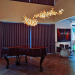Eurzoris Gingko Metal Leaf Chandelier - Lamp Outdoor