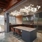 Eurzoris Gingko Metal Leaf Chandelier - Lamp Outdoor