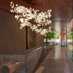 Eurzoris Gingko Metal Leaf Chandelier - Lamp Outdoor