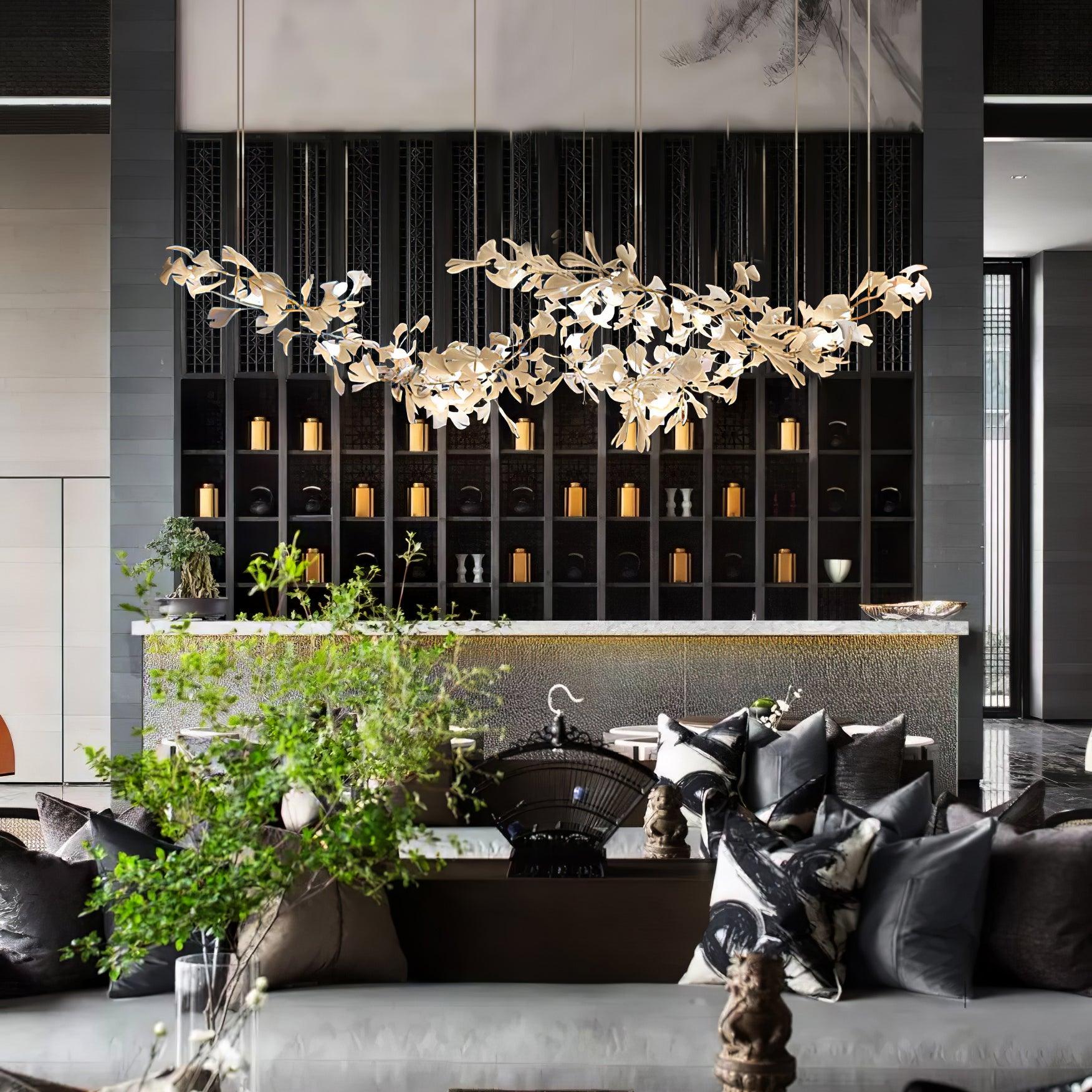 Vashayra Floral Capiz Shell Chandelier - Lamp Outdoor