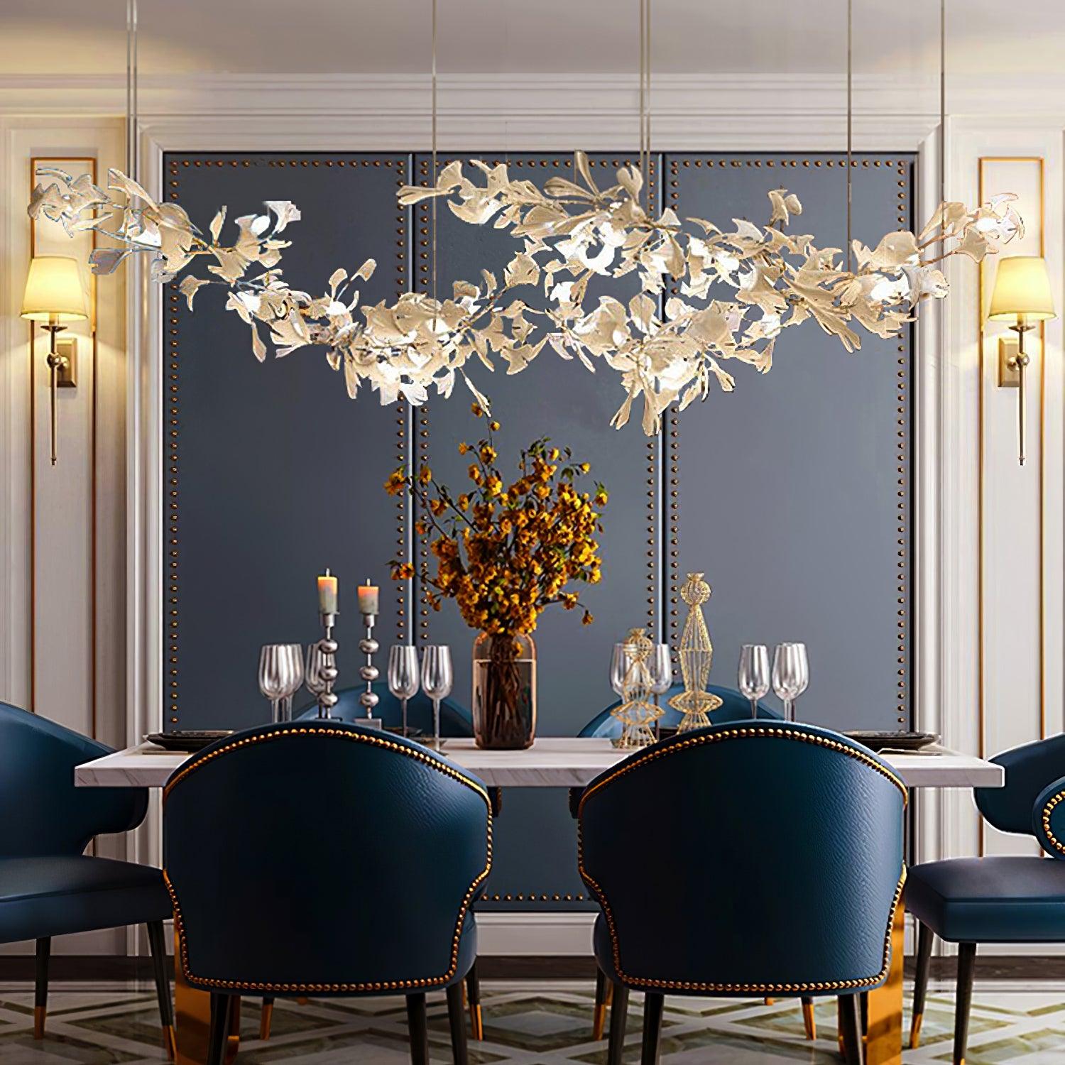 Vashayra Floral Capiz Shell Chandelier - Lamp Outdoor