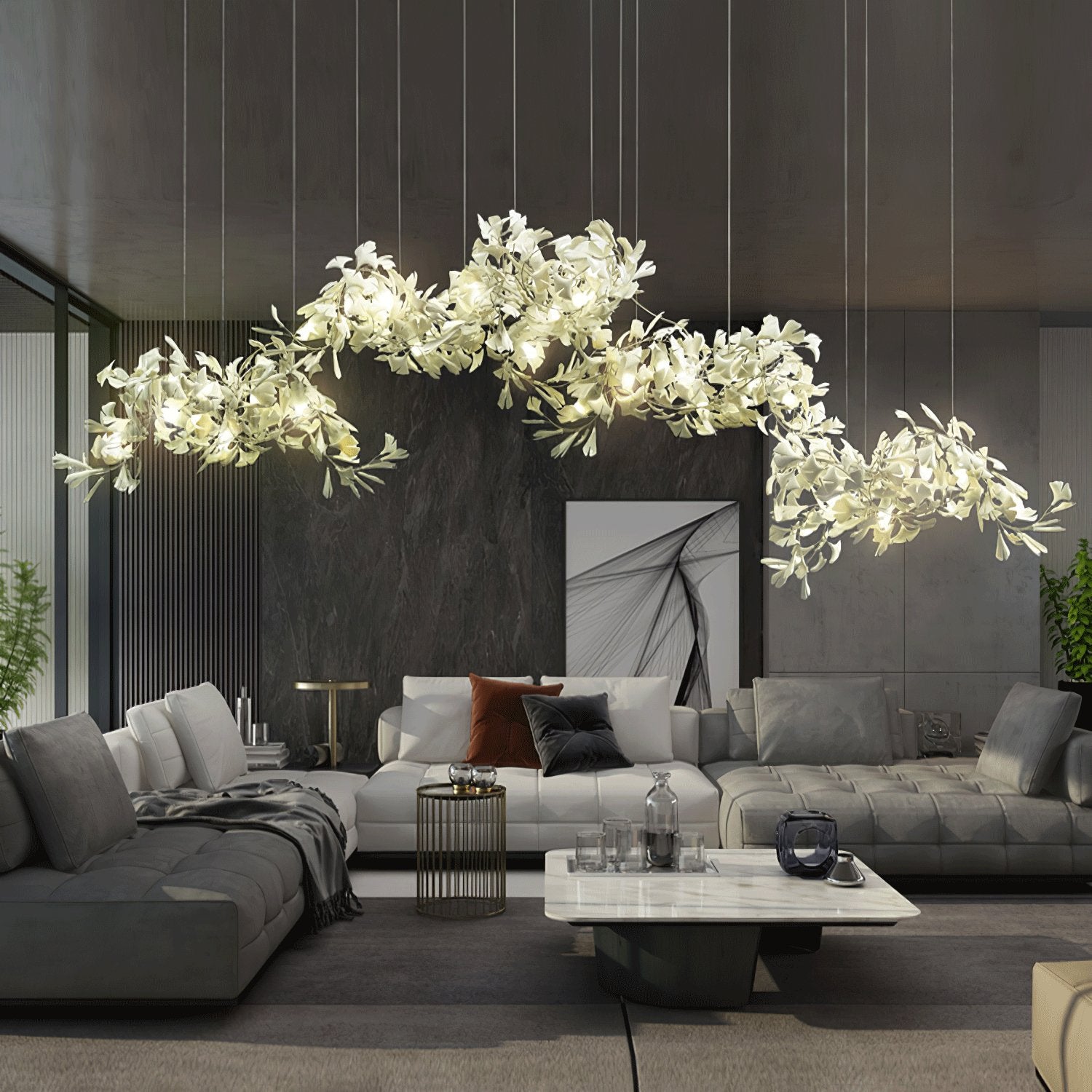 Gingko Chandelier C - Lamp Outdoor