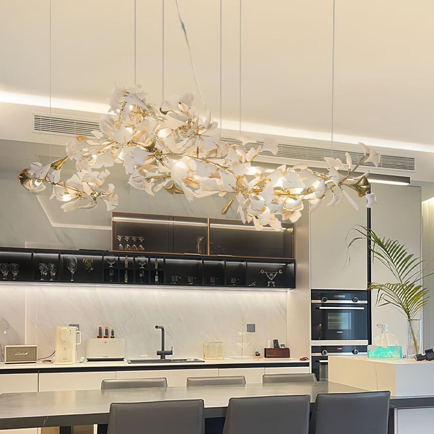 Vashayra Floral Capiz Shell Chandelier - Lamp Outdoor