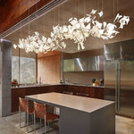 Eurzoris Gingko Metal Leaf Chandelier - Lamp Outdoor