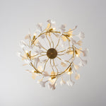 Aurora Chandelier Ginkgo Leaf Ceramic Sculptural - Lamp Outdoor