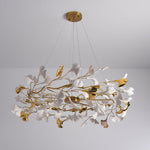 Aurora Chandelier Ginkgo Leaf Ceramic Sculptural - Lamp Outdoor