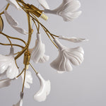 Aurora Chandelier Ginkgo Leaf Ceramic Sculptural - Lamp Outdoor