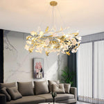 Aurora Chandelier Ginkgo Leaf Ceramic Sculptural - Lamp Outdoor