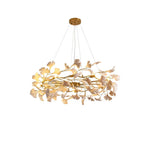 Aurora Chandelier Ginkgo Leaf Ceramic Sculptural - Lamp Outdoor