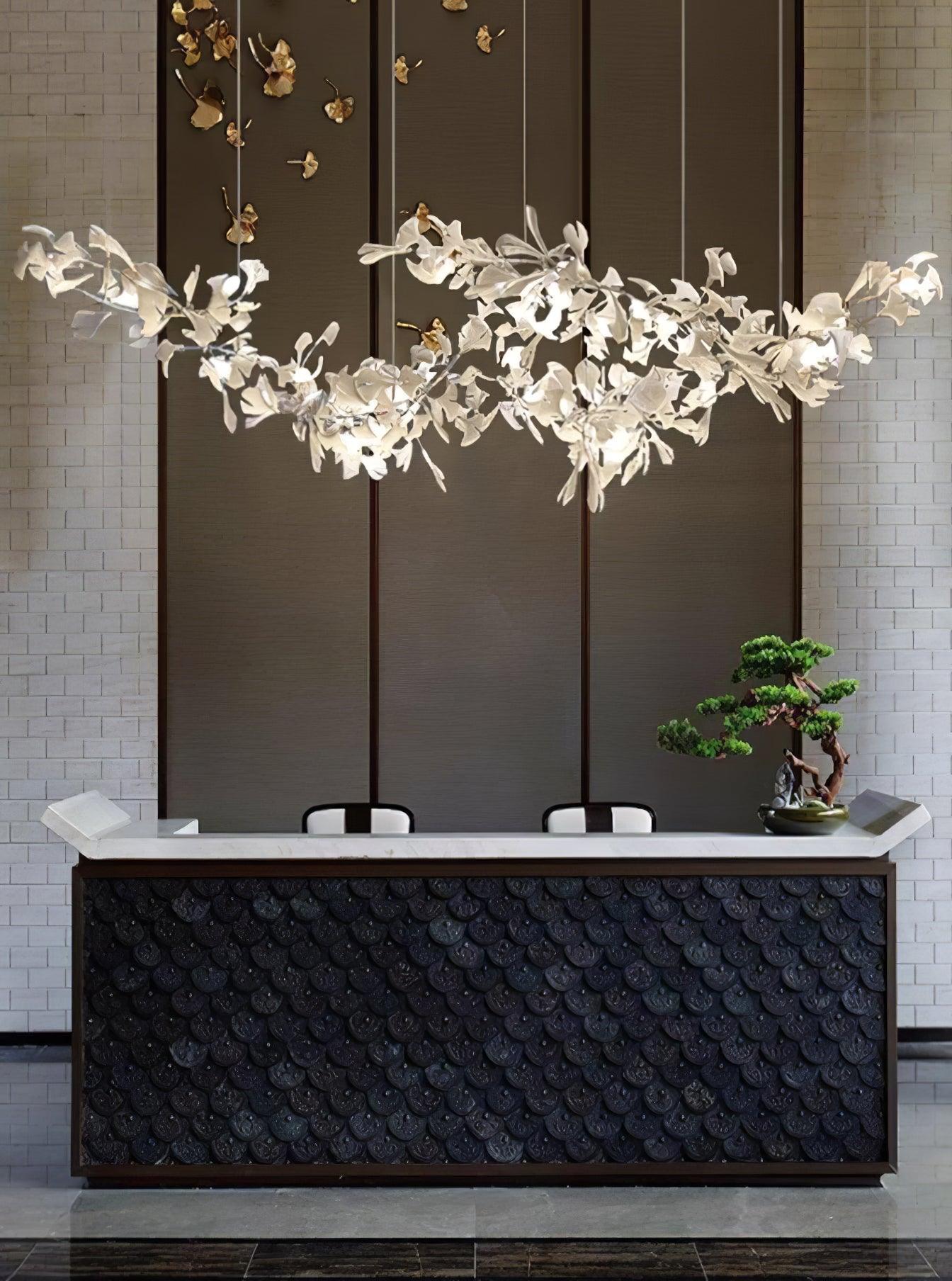 Elorus Double Layer Combination Gingko Chandelier - Lamp Outdoor
