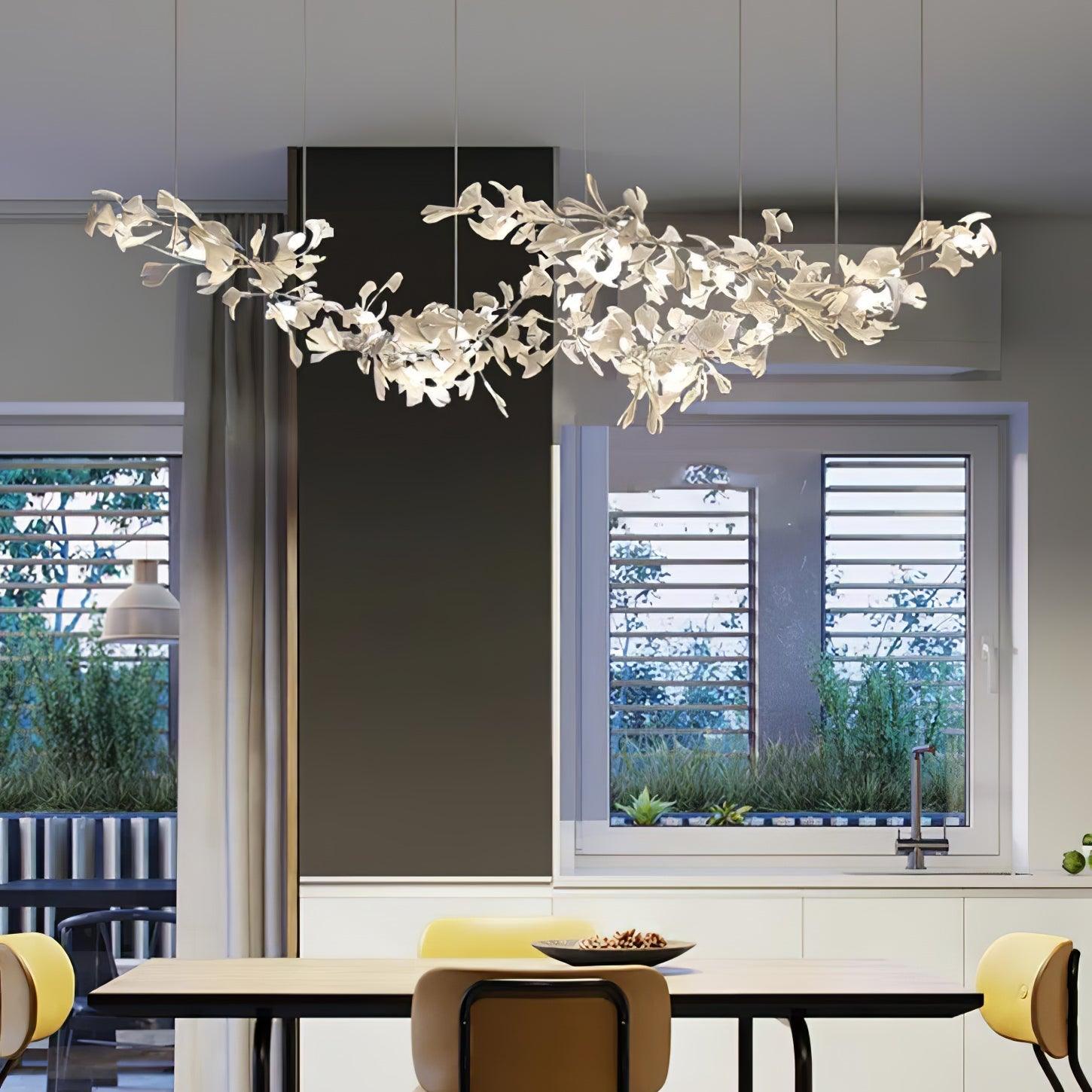 Elorus Double Layer Combination Gingko Chandelier - Lamp Outdoor