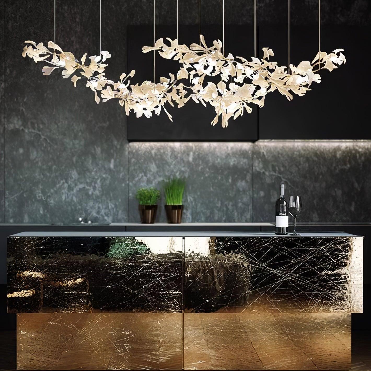Elorus Double Layer Combination Gingko Chandelier - Lamp Outdoor