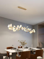 Ovyneth Postmodern Luxury Gingko Metal Ceramics Chandelier - Lamp Outdoor