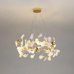 Ovyneth Postmodern Luxury Gingko Metal Ceramics Chandelier - Lamp Outdoor