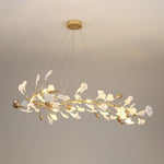 Ovyneth Postmodern Luxury Gingko Metal Ceramics Chandelier - Lamp Outdoor