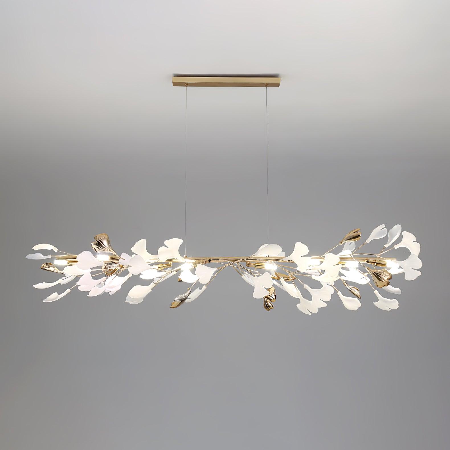 Ovyneth Postmodern Luxury Gingko Metal Ceramics Chandelier - Lamp Outdoor