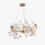Ovyneth Postmodern Luxury Gingko Metal Ceramics Chandelier - Lamp Outdoor