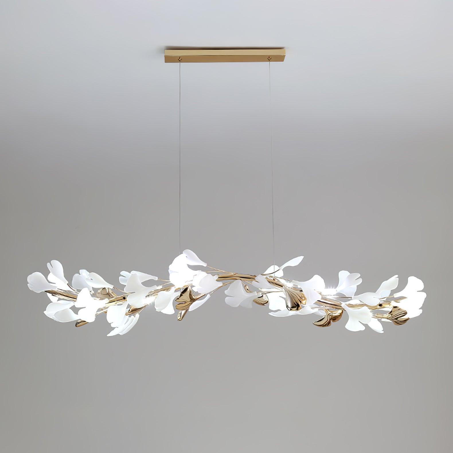 Ovyneth Postmodern Luxury Gingko Metal Ceramics Chandelier - Lamp Outdoor