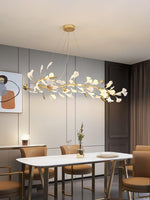Ovyneth Postmodern Luxury Gingko Metal Ceramics Chandelier - Lamp Outdoor