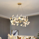 Ovyneth Postmodern Luxury Gingko Metal Ceramics Chandelier - Lamp Outdoor
