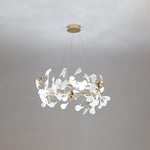 Ovyneth Postmodern Luxury Gingko Metal Ceramics Chandelier - Lamp Outdoor