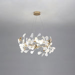 Ovyneth Postmodern Luxury Gingko Metal Ceramics Chandelier - Lamp Outdoor
