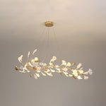 Ovyneth Postmodern Luxury Gingko Metal Ceramics Chandelier - Lamp Outdoor