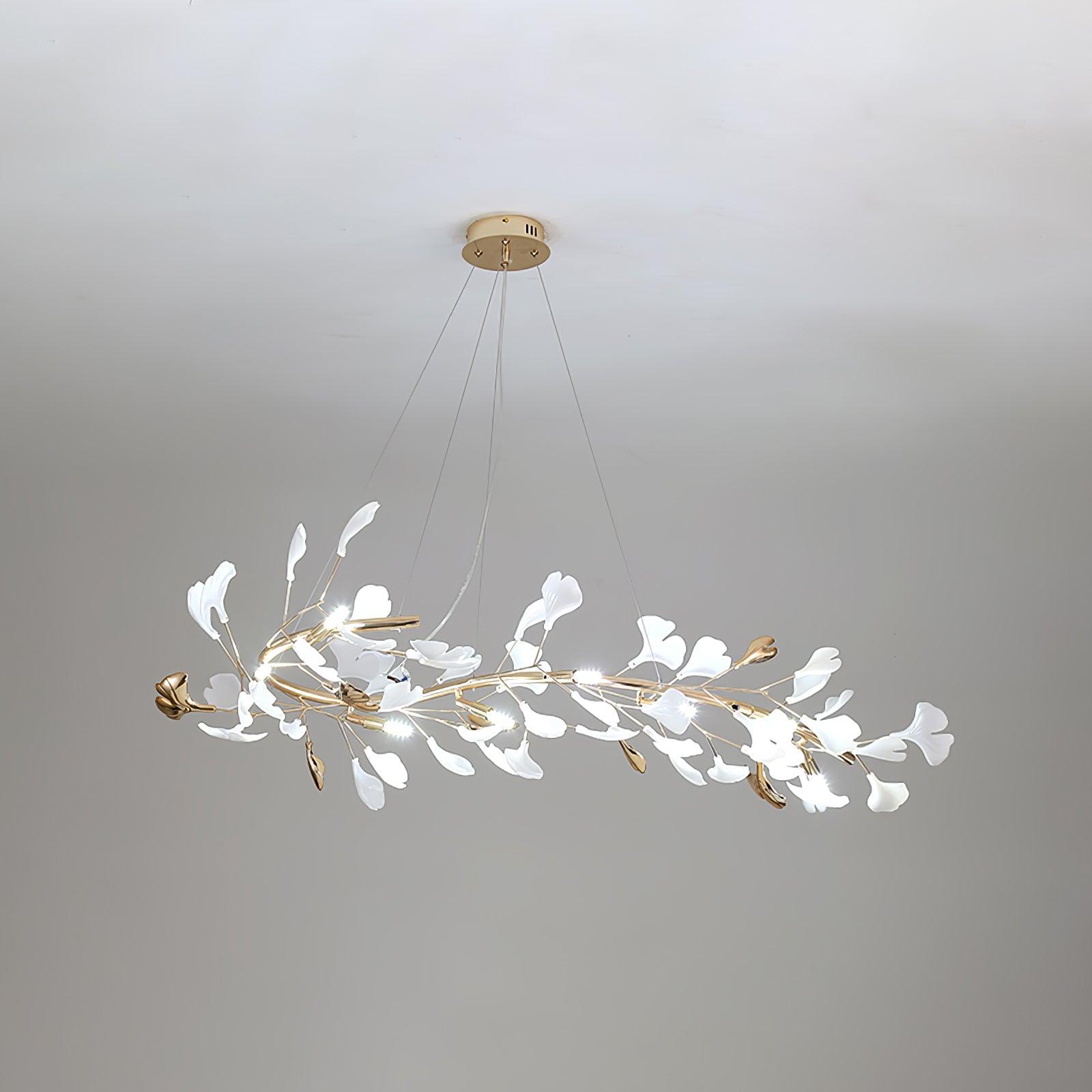 Ovyneth Postmodern Luxury Gingko Metal Ceramics Chandelier - Lamp Outdoor