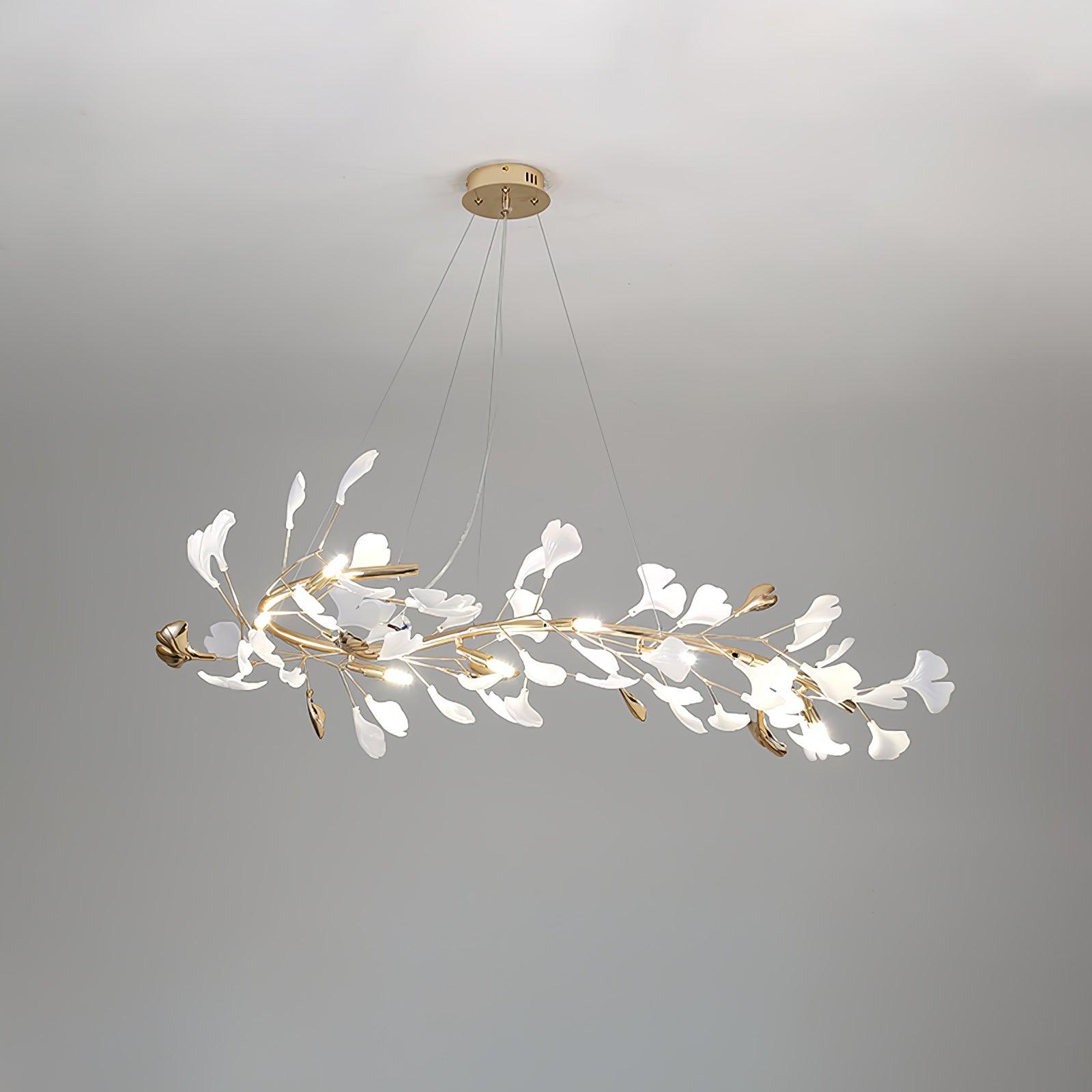 Ovyneth Postmodern Luxury Gingko Metal Ceramics Chandelier - Lamp Outdoor