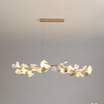 Ovyneth Postmodern Luxury Gingko Metal Ceramics Chandelier - Lamp Outdoor
