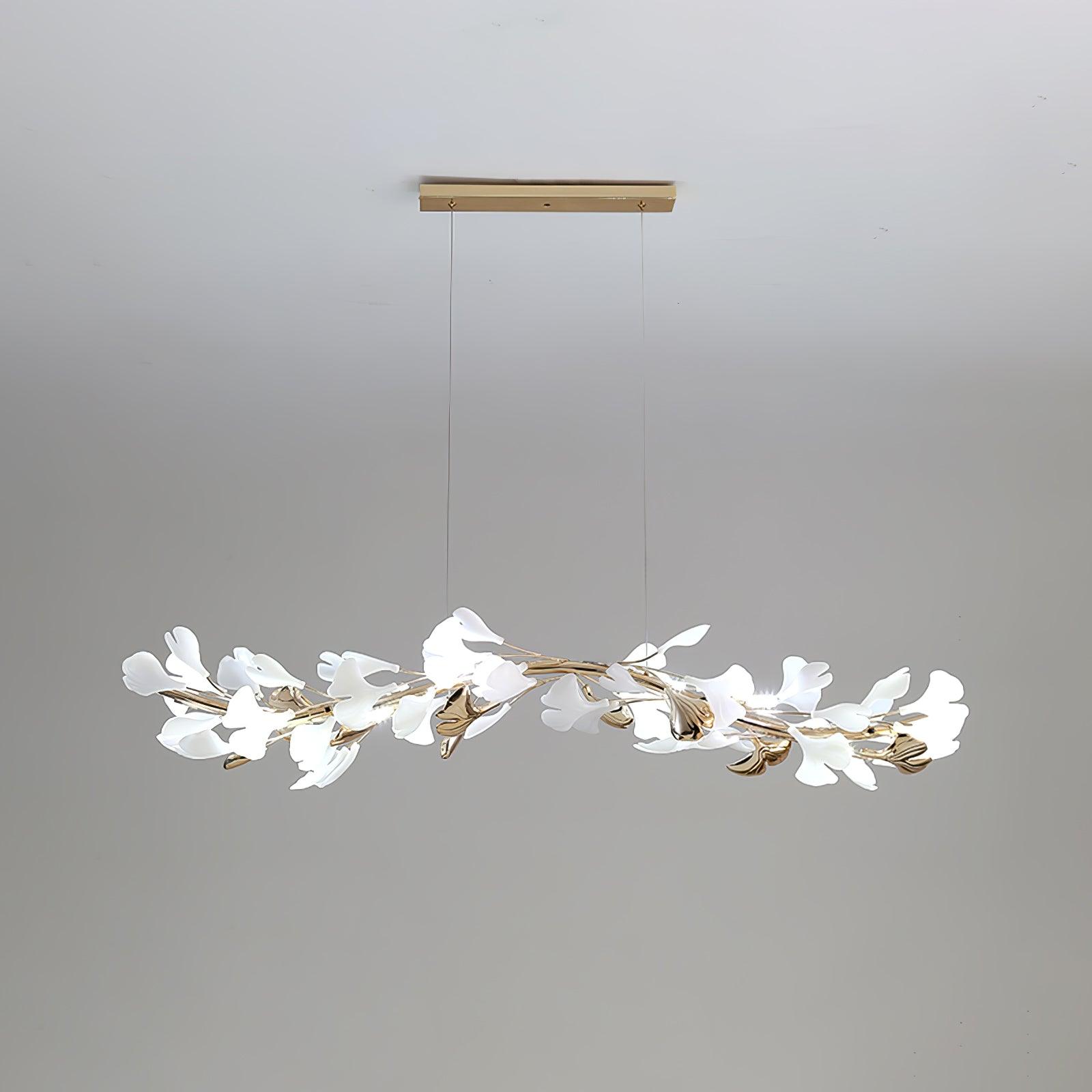 Ovyneth Postmodern Luxury Gingko Metal Ceramics Chandelier - Lamp Outdoor