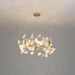 Ovyneth Postmodern Luxury Gingko Metal Ceramics Chandelier - Lamp Outdoor