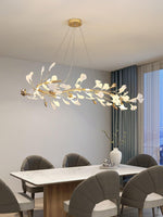 Ovyneth Postmodern Luxury Gingko Metal Ceramics Chandelier - Lamp Outdoor
