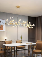 Ovyneth Postmodern Luxury Gingko Metal Ceramics Chandelier - Lamp Outdoor