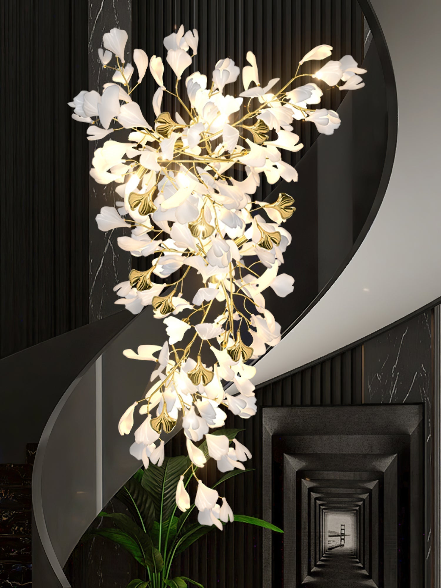Ilvyniel Gingko Chandelier - Lamp Outdoor